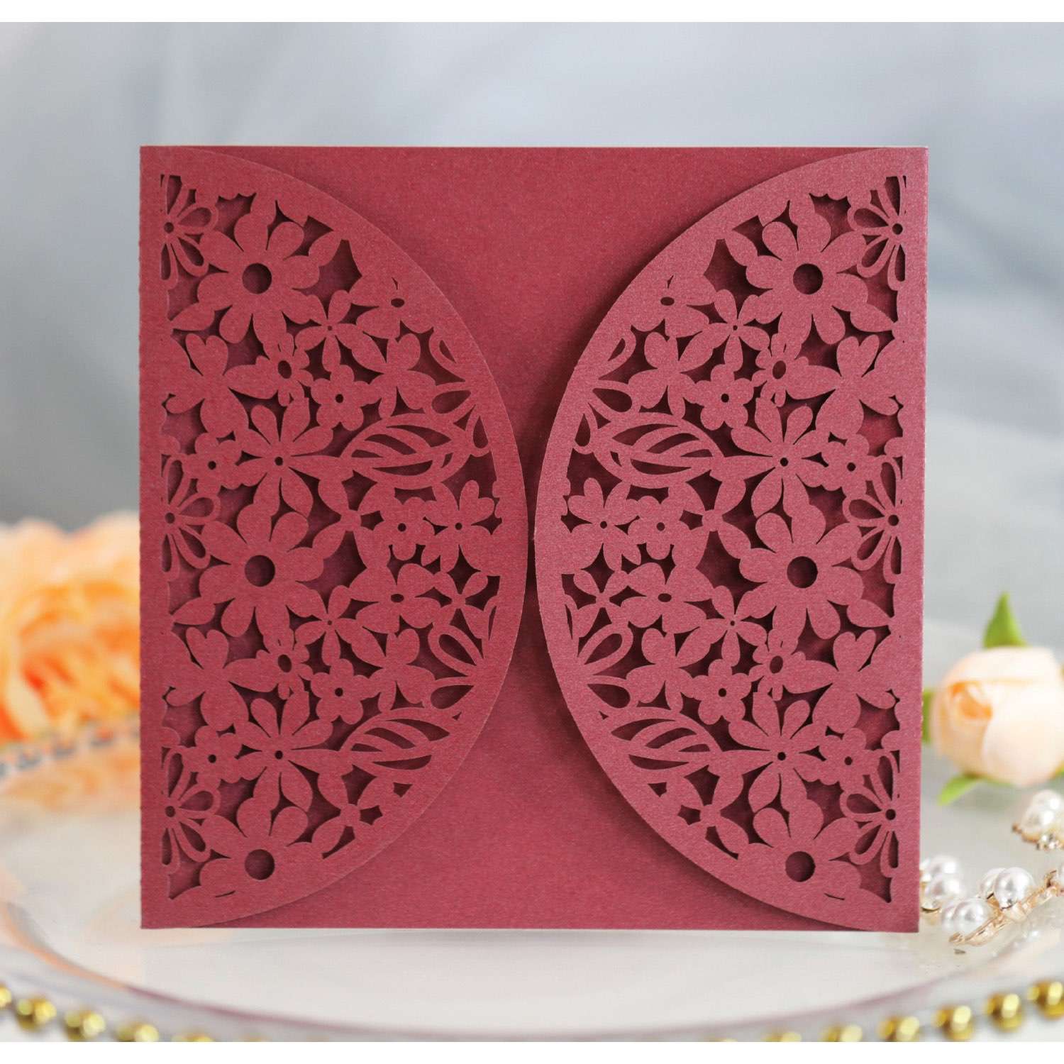Square Laser Holder Wedding Supplies Latest Invittaion Card Graduation Card